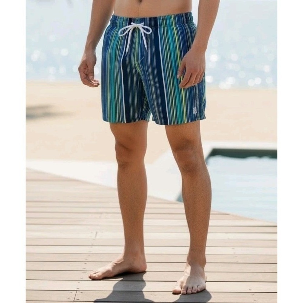 Psychoโ Bunny new adkins stripe Swim Trunks shorts outdoor size 5xlt 54x9 beach